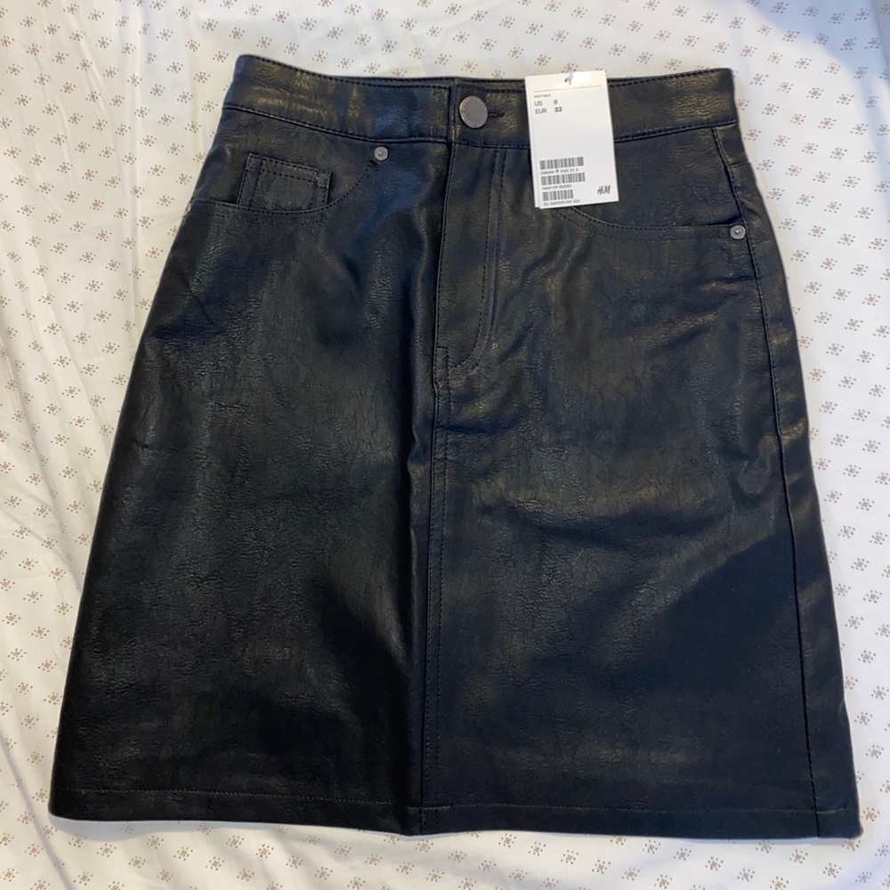Faux Leather Skirt